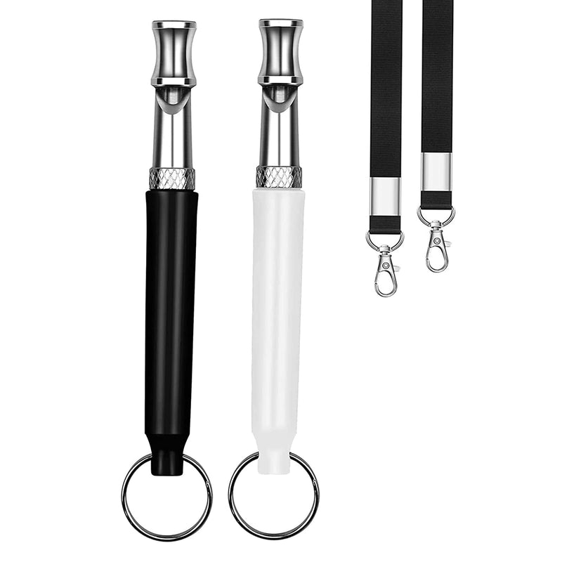 2 Pack Dog Whistle, Dog Whistle to Stop Barking Neighbors Dog, Adjustable Ultrasonic Silent Dog Whistle, Professional Recall Dog Training Whistle with Lanyard - BeesActive Australia
