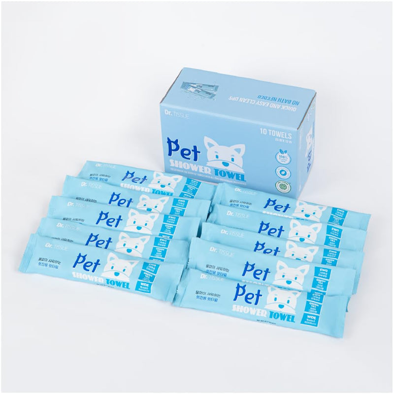 Extra Large Size - 20.5" x 12.6" Pet Wipes | Individually Packaged | Paw Wipes | Hypoallergenic | Grooming | Bathing | Green Tea Scented Deodorizing | Tear Stain | All Purpose Bath Wipes | 10 Counts - PawsPlanet Australia
