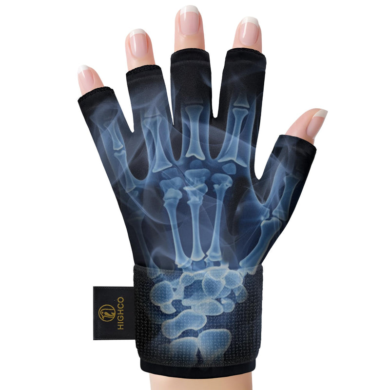 highco Hand Ice Pack Cooling Ice Glove for Pain Relief,Hot&Cold Therapy Hand Wrist Ice Pack Wrap for Arthritis Glove-black