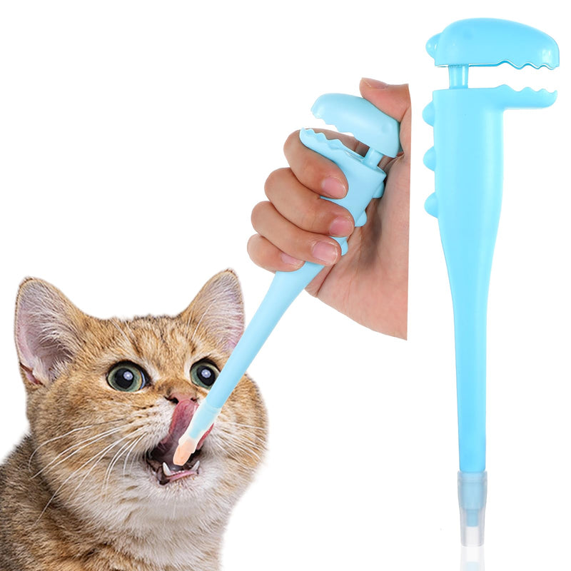 Cat Pill Shooter, Pet Pill Shooter for Cat, Dog Pill Shooter, Cat Tablet Soft Tip Syringe Pet Medical Feeding Dispenser Tool for Small Animals(Blue) Blue - BeesActive Australia