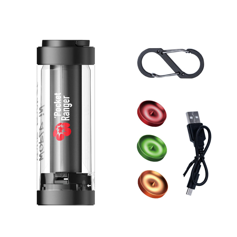 VSGO Pocket Ranger Firefly 5-in-1 Rechargeable Camping Lantern – EDC Headlamp, Mini Flashlight, Ambient & Signal Light, Waterproof & Lightweight for Hiking, Outdoor & Emergency (Black) Black - BeesActive Australia