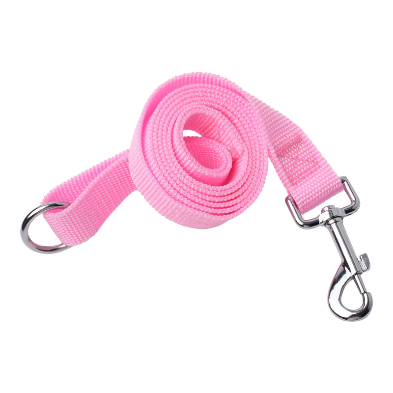 Strong Nylon Dog Leashes, with O-Rings, 4Ft/6 Ft and 10Ft, 1 Inch Wide, for Medium and Large Dogs Walking, Training Or Exploring (Pink, 6ft) pink - BeesActive Australia
