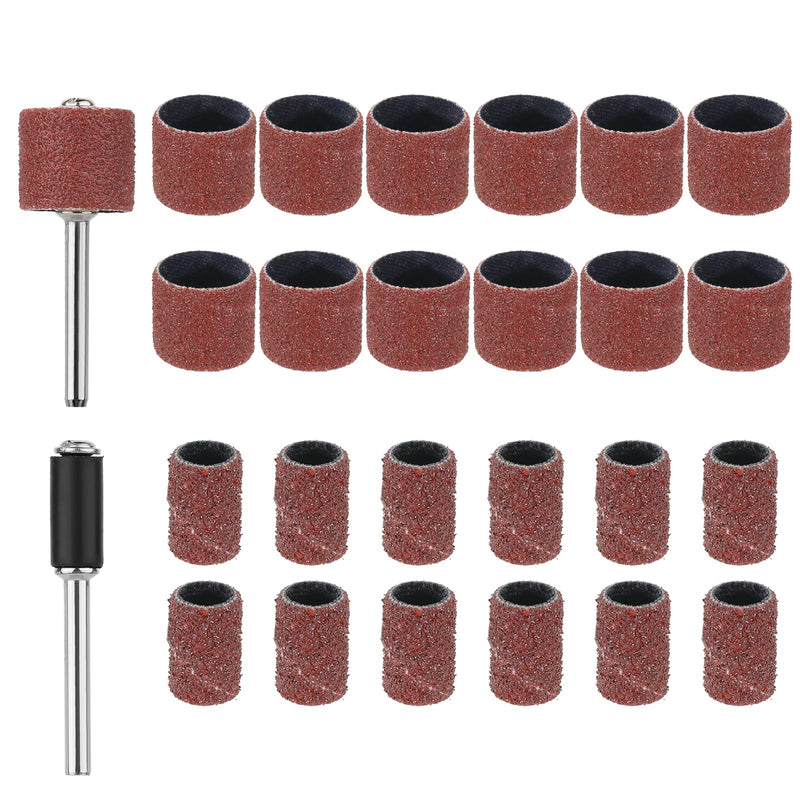 26 Pack Pet Nail Grinder Replacement Kit Sanding Drum Set with Grit Sanding Bands Dog Nail Smoother Dog Claw Care Pet Claw Grooming Supplies, 2 Sizes 1/2 Inch 120 Grit /0.31 inches 80 Grit - BeesActive Australia