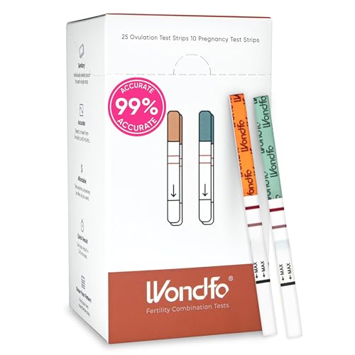 Wondfo Ovulation Pregnancy Test Bundle, 25 LH, 10 HCG Strips 35 Count (Pack of 3)