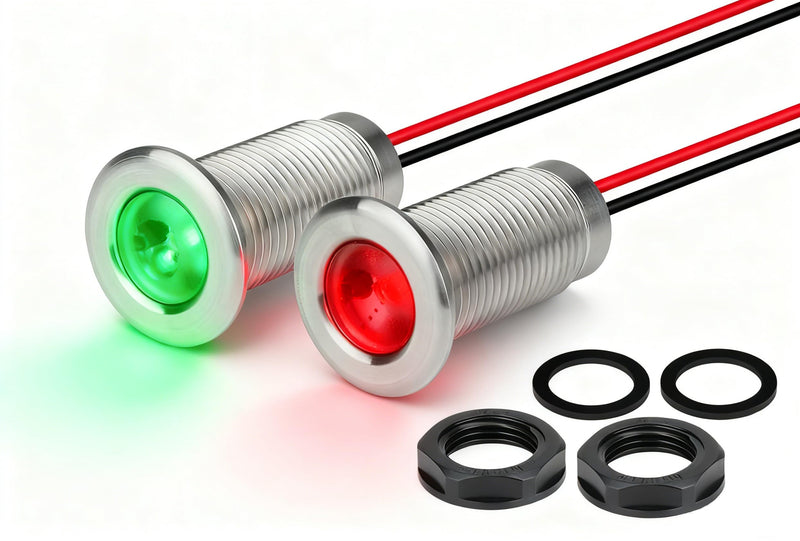 Boat Navigation Lights, Marine Boat Nav Lights, Red and Green Bow Lighting, Night Fishing Lights, Deck Lights, IP68 Waterproof LED Lighting for Pontoon Bas Dinghy Jon RED&GREEN - BeesActive Australia