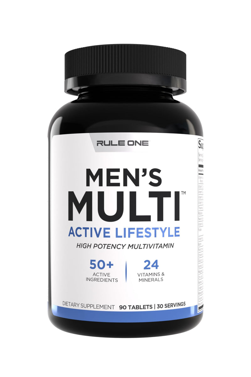 Rule 1 Proteins Men's Daily Multi, 90 Tablets, 30 Day Supply | Vitamins, Essential Minerals, Superfoods, Digestive Enzymes, Amino Acids, & Antioxidants for Active Lifestyles 90 Count (Pack of 1)