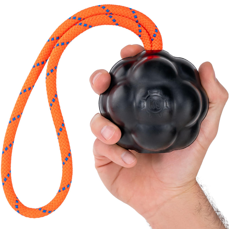 Monster K9 Ultra Durable Rumble Rope Ball - XL Dog Ball - Lifetime Replacement - Medium & Large Breeds - Aggressive Chewers - Chew, Tug, & Fetch Dog Toy - Made in USA - Reward Toy Used by K9's - 4.5" - BeesActive Australia