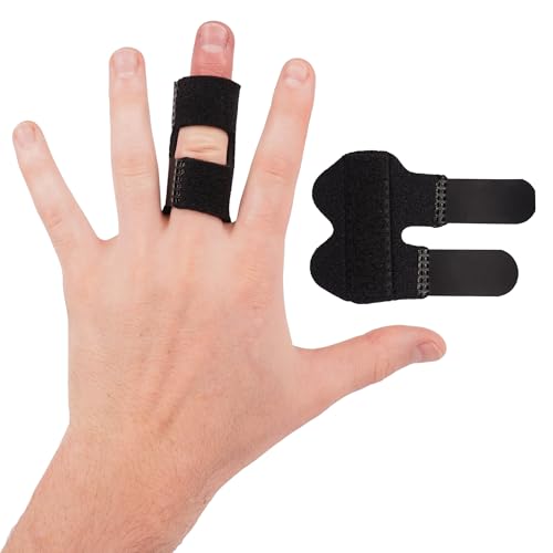 MedVance Finger Splint Universal Finger Straightener Brace & Support 3 Pack Double Strap Small