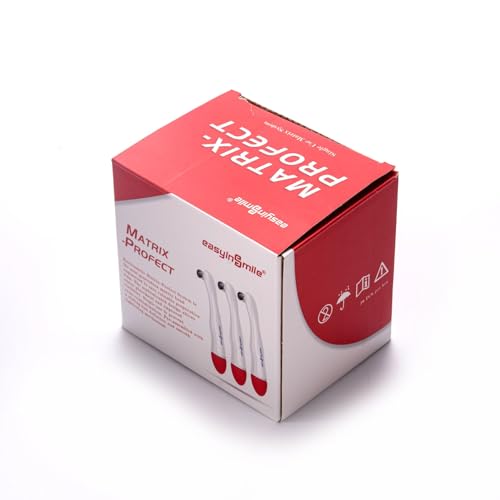 Orthodontic Dental Matrix-Profect Bands Dental Sectional Matrix System Metal Restoration Matrix Bands Yellow/Red/Blue/Green (50PCS-Red-Curved-4.5mm) 50PCS-Red-Curved-4.5mm