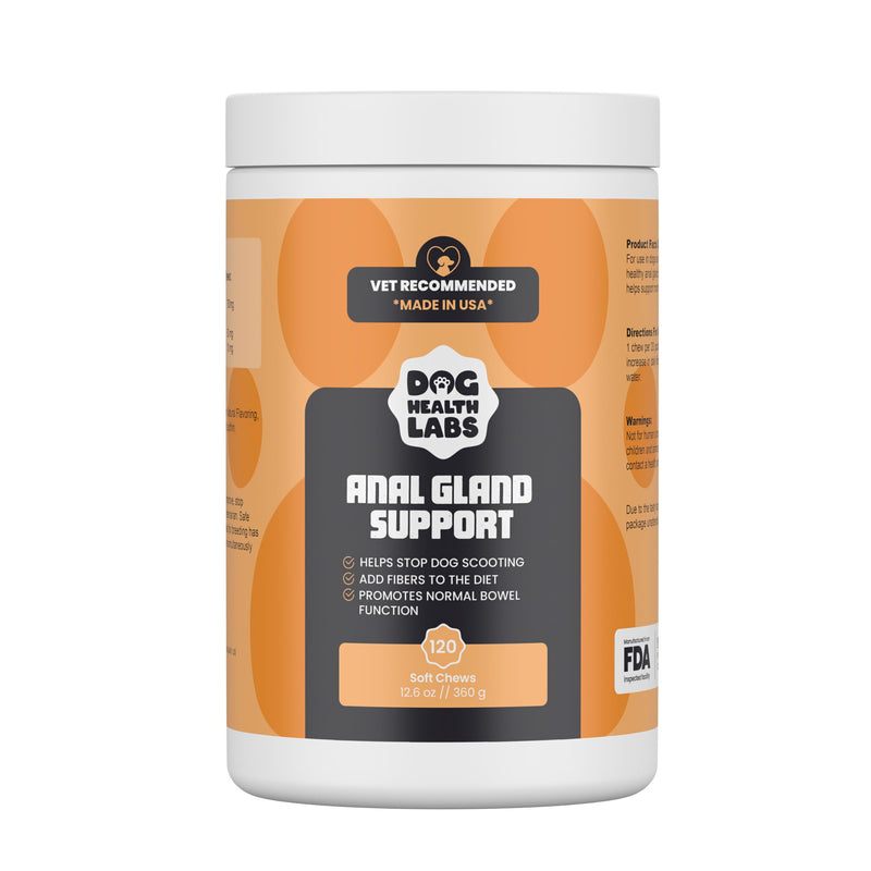 Anal Gland Support for Dogs – 120-Count Fiber-Rich Soft Chews with Beet Pulp, Psyllium Husk & Dandelion Root – Promotes Healthy Bowel Function & Comfort – Vet Recommended – Made in USA - BeesActive Australia