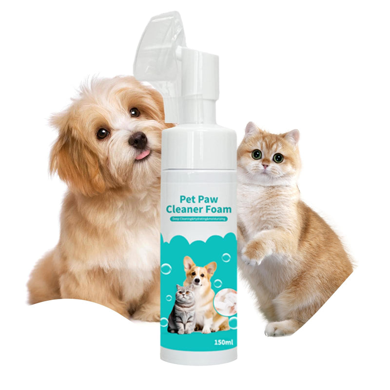 Dog and Cat Paw Cleaner with Built-in Scrubber No-Rinse Foaming Cleanser Moisturizing Deodorizing Paw Wash Portable Plant-Based Pet Grooming Brush Deep Clean for Dogs & Cats - BeesActive Australia
