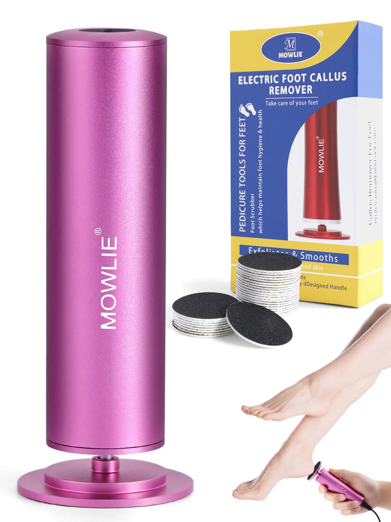 Electric Foot Callus Remover for Feet - Heavy Duty Pedicure Tool w/ 60 Grinding Discs Dead Skin Remover (Pink) Pink White - BeesActive Australia