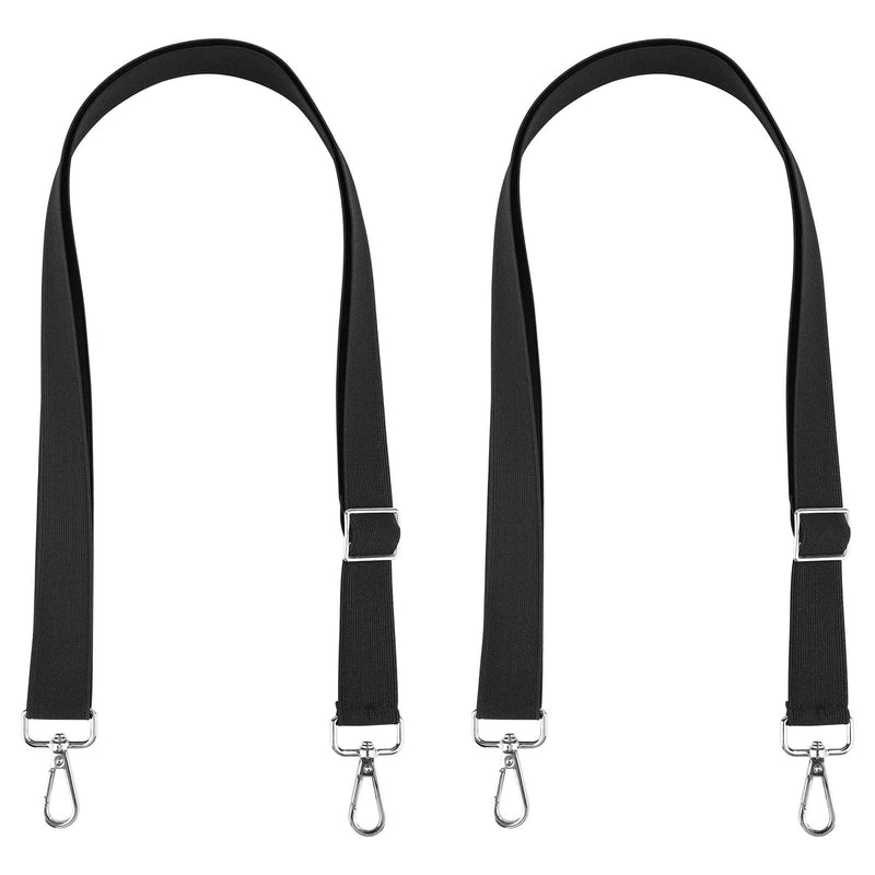 2pcs Horse Blanket Leg Straps, Elastic Horse Blanket Leg Straps Horse Blanket Belly Band Replacement with Swivel Snap Hook Wrap Adjustable Length 21.85-40.16in Black(Double Hook) Double Hook - BeesActive Australia
