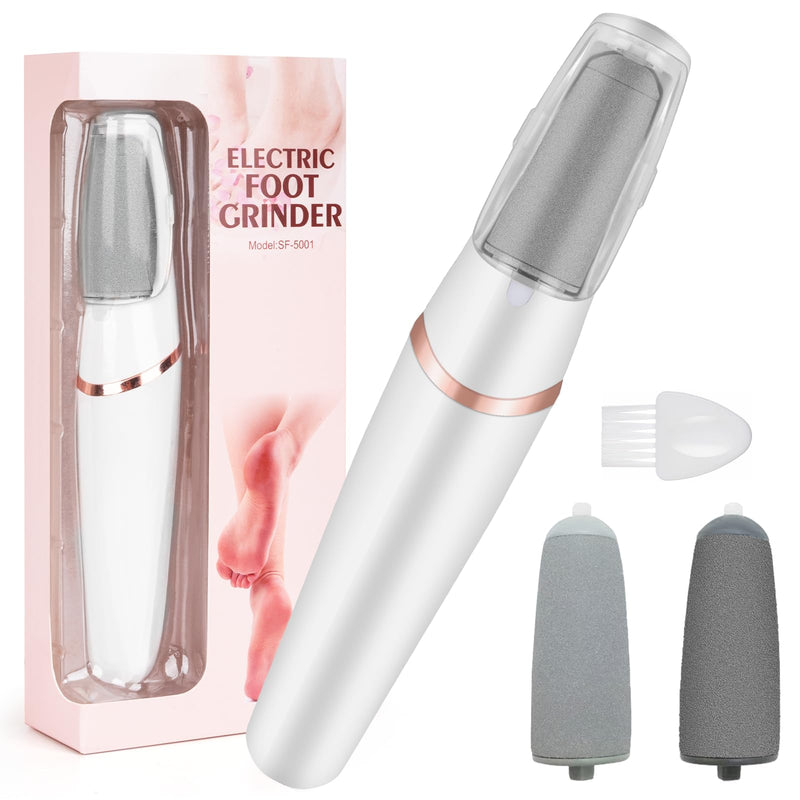 Electric Foot File and Callus Remover,Professional Pedicure Tools for Dry, Calluses, Dead, Cracked, Hard Skin,Equipped with 2 Grinding Heads and 1 Cleaning Brush - BeesActive Australia