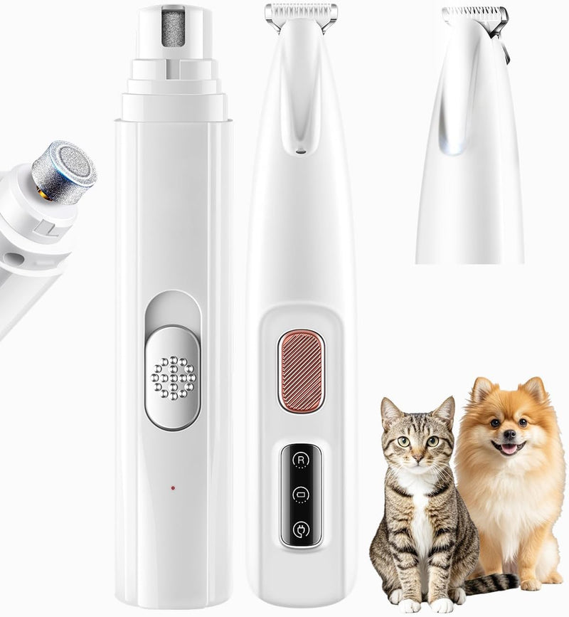 Dog Nail Grinder, Dog Paw Trimmer Quite, 2-Speed Pet Nail Grinder for Dogs, Efficient Paw Trimmer for Dogs, Professional Dog Cat Pet Nail Grinder and Paw Trimmer Grooming Kit for Eyes, Ears and Feet - BeesActive Australia