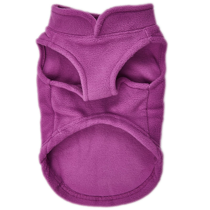 Dog Fleece Vest Jacket, Pet Hoodie Winter Sweater with Leash D-Ring for Small Medium Large Dogs, Cold Weather Coat Pullover Puppy Clothes for Puppy Cats (Purple, X-Large) purple - BeesActive Australia