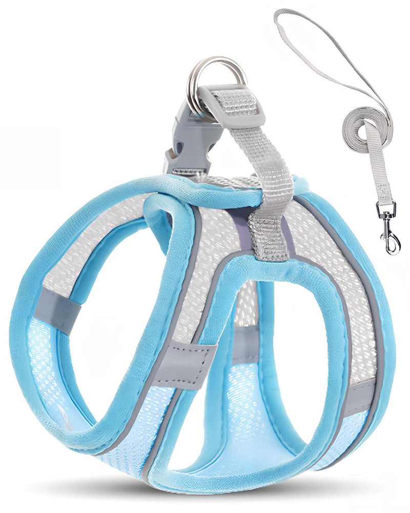 Cat Harness and Leash Set,Escape Proof Adjustable Kitten Vest Harnesses for Small Medium Cats with Reflective Strips(6.6-13.2lb) - BeesActive Australia
