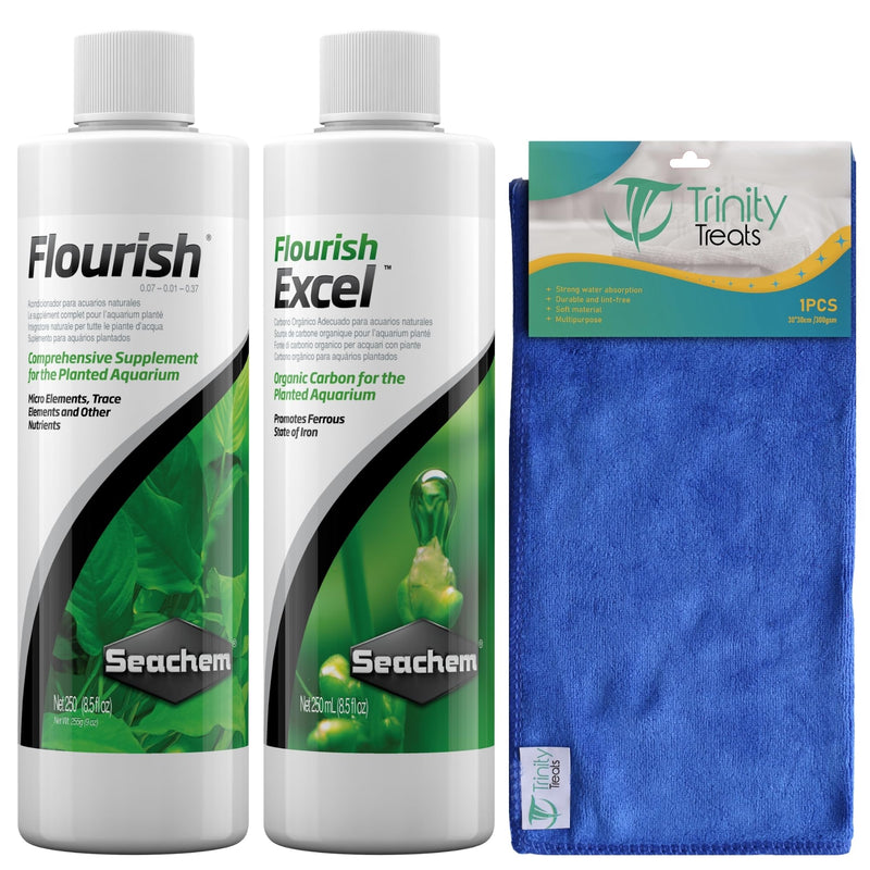 Flourish Supplement 250ml, Flourish Excel Organic Carbon 250ml including Microfiber Cleaning Cloth(Flourish planted Aquarium Supplement Flourish Excel Organic Carbon for Aquatic Plants) - BeesActive Australia