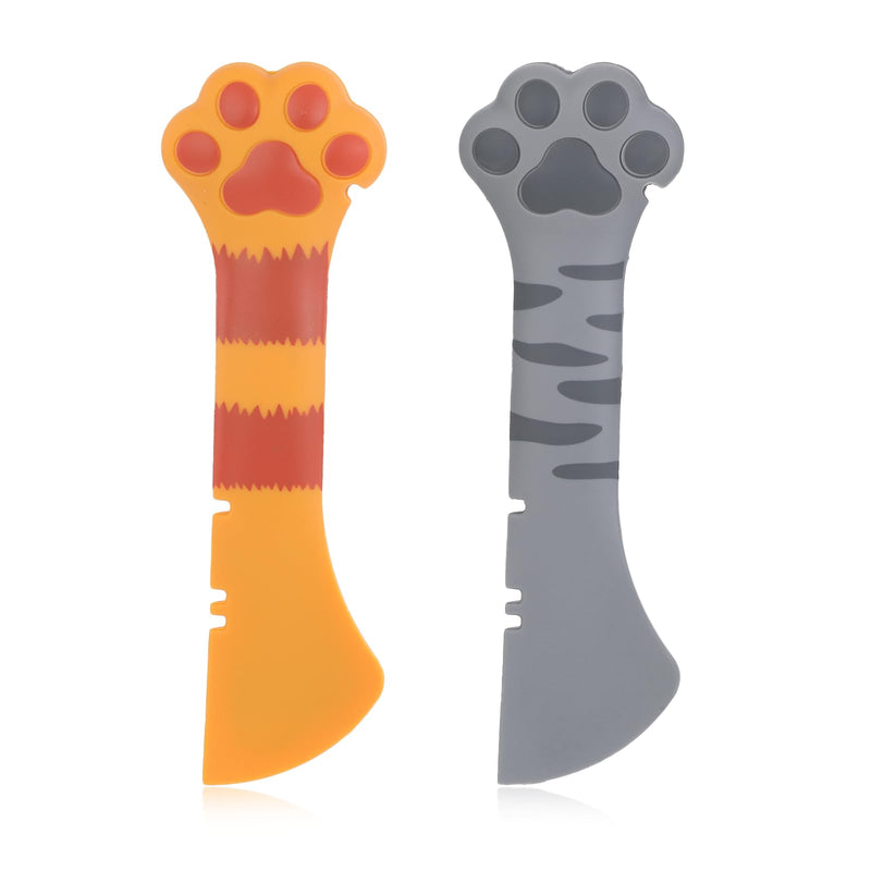 TIESOME 2 Pack Dog Cat Food Spoon, Cat Wet Food Spoon Mini Spatula for Pet Canned Food Cute Cat Paw Spoons for Wet And Dry Food Silicone Spatula Scoop Can Spoons for Animal Feeding - BeesActive Australia