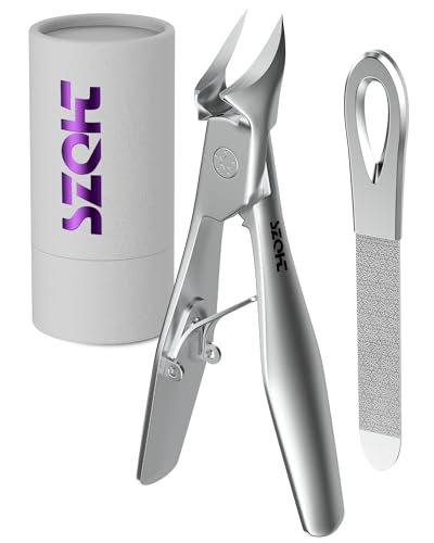 Toenail Clippers for Thick & Ingrown Toenails, Heavy-Duty Nail Clippers for Seniors, Men & Women, Ultra-Wide Jaw Toe Nail Clippers, Pedicure Tools for Feet, Stainless Steel Nail Cutter