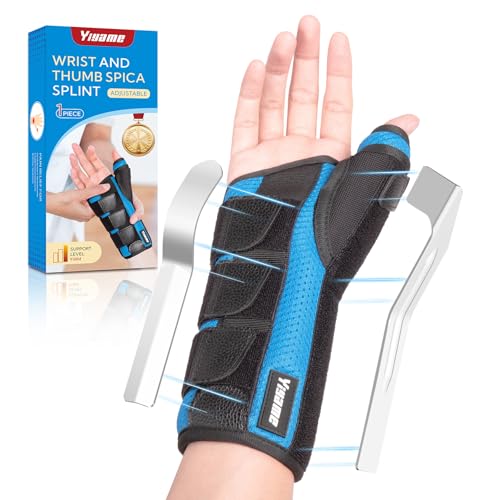 Thumb Spica Splint, De Quervain's Tenosynovitis Brace, Carpal Tunnel Wrist Brace with Thumb Support, Wrist and Thumb Brace for Trigger Thumb, Arthritis, Wrist Fractures, Injuries, Right-S S
