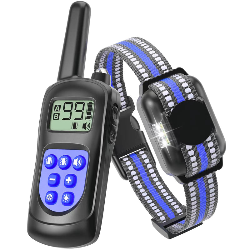 No Shock Dog Training Collar, 2025 Vibrating Dog Collar with Remote 2000ft, Beep and Vibration Collor for Dogs 10-120lbs, Rechargeable/Security Lock & Painless & Humane to Stop Bad Behaviors - BeesActive Australia