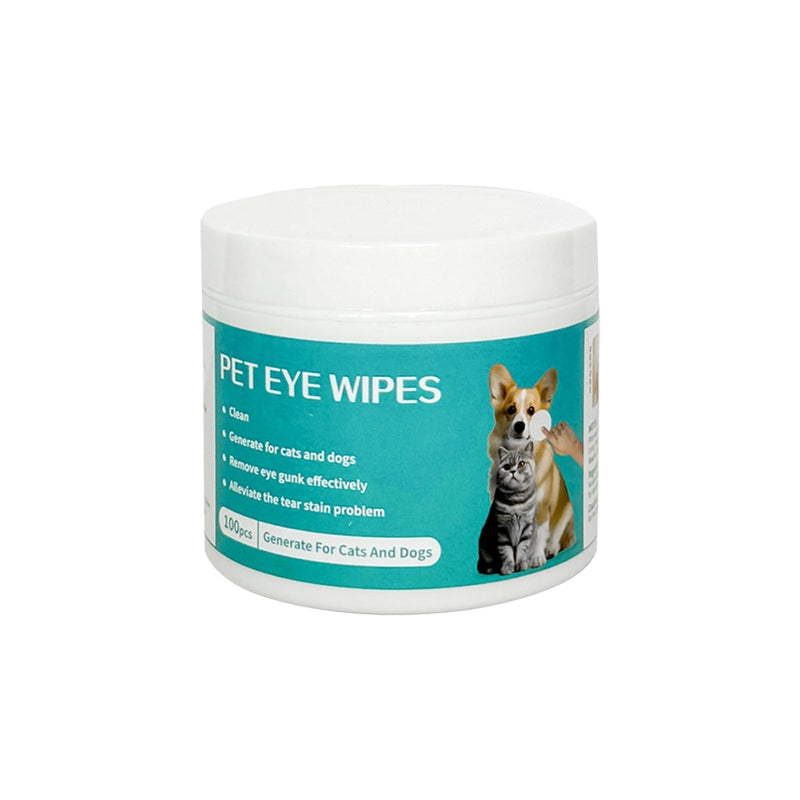 Eyes Wipes for Dogs & Cats - Gently Remove Tear Stain, Eye Debris, Discharge, Mucus Secretions - Coconut Oil Pet Cleaning Grooming Deodorizing Wipes for Eyes, Wrinkle, Face - 100pcs - BeesActive Australia