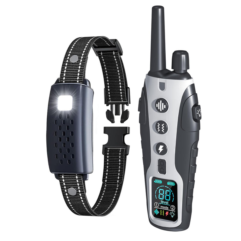 LP Dog Shock Collar - 3300Ft Dog Training Collar with Remote for Small Medium Large Dogs Rechargeable Waterproof e Collar with Beep, Vibration, Safe Shock, Flashing Light and Security Lock - BeesActive Australia