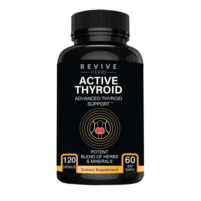 Thyroid Support: Powerful Blend of Ashwagandha, Iodine, Selenium, Magnesium, Zinc, Vitamin B12 & More for Optimal Health - 120 Capsules 120 Count (Pack of 1)