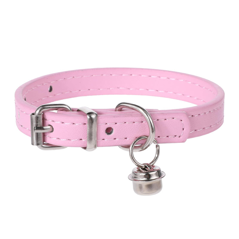 Dog Collars for Small Dogs Collars Chihuahua Puppy Collar Adjustable Pink Dog Collar with Bell Bling Kitten Collar for XXS Xs Small Medium Female Girl Dogs Pet Cat, 3/8 Inch Width - BeesActive Australia