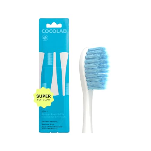 Electric Toothbrush Head Refills by COCOLAB, Sonicare Compatible, 3-Pack