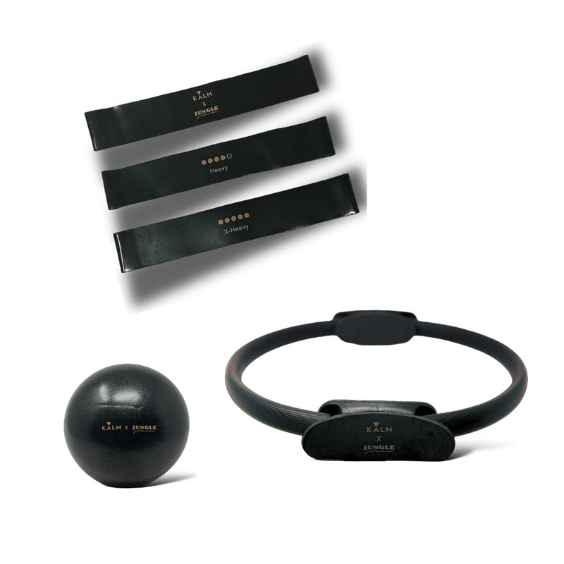 Pilates Equipment - Special Edition Pilates Set for Home Workouts - Includes Pilates Ring, Exercise Ball, and Resistance Bands - Home Pilates Essentials Kit | Strength, Flexibility, Core Stability