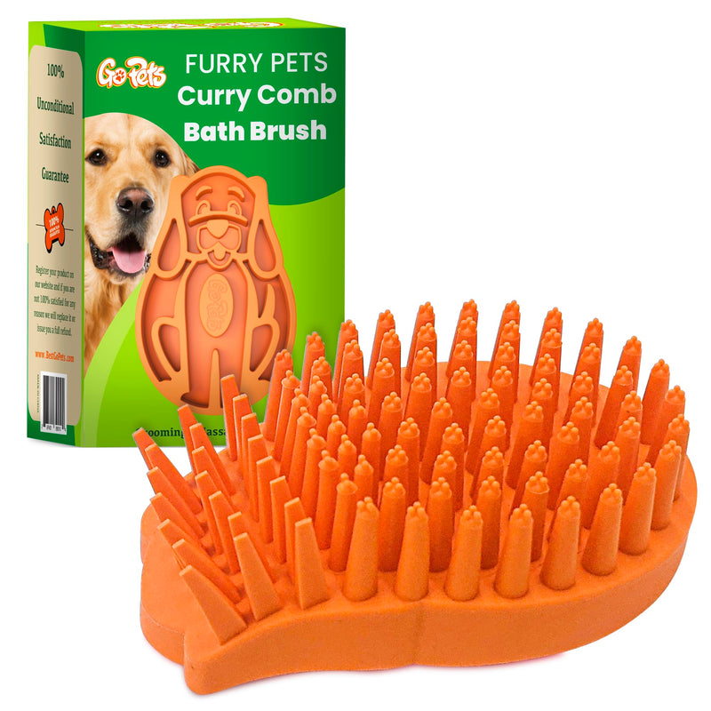 GoPets Curry Comb Bath Brush for Cleaning & Grooming, Silicone Shampoo Scrubber for Shedding & Massage, Pet Bath Supplies for Long & Short Hair Dogs & Cats - BeesActive Australia