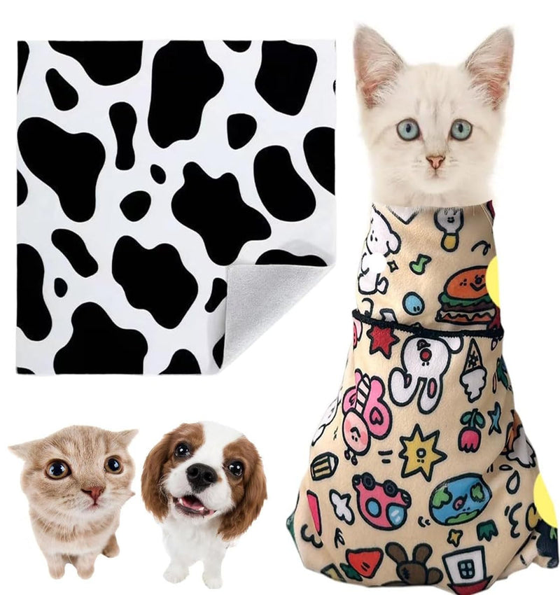 Cat Grooming Wrap, Cat Wrap, Cat Blanket Wrap, Self-Adherent, Anti-Bite, Anti-Scratch, Anti-Escape Restraint, Cat Wrap for Cutting Nails (B, 21.7 * 21.7 in（Within 11.1lbs）) B 21.7*21.7 in（Within 11.1lbs） - BeesActive Australia