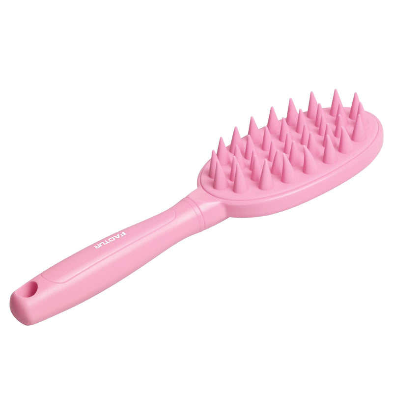 Pet Silicone Shampoo Brush for Long & Short Hair Dogs Cats, Shower Wash Curry Massage Brush PINK - BeesActive Australia