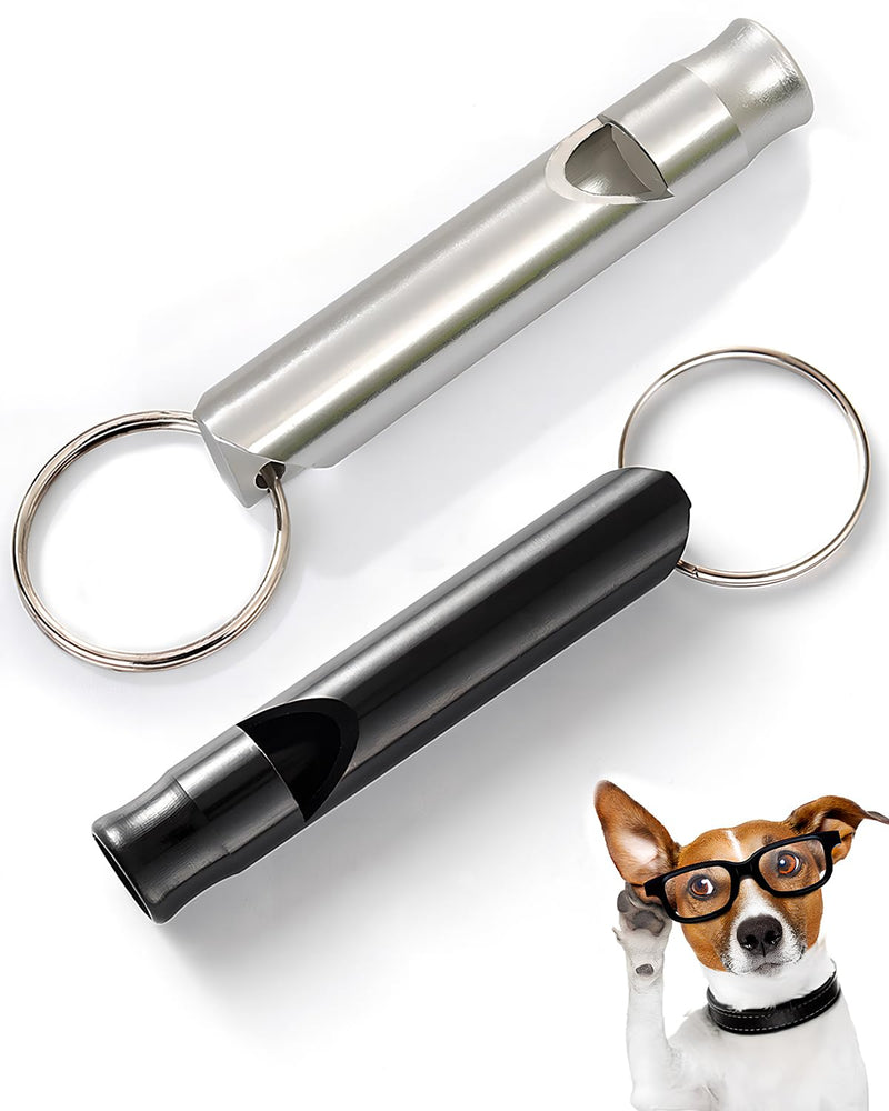 Dog Whistle,2 PCS Dog Whistle to Stop Barking Neighbors Dog,Adjustable Ultrasonic Silent Dog Training Whistles(Black and White) - BeesActive Australia