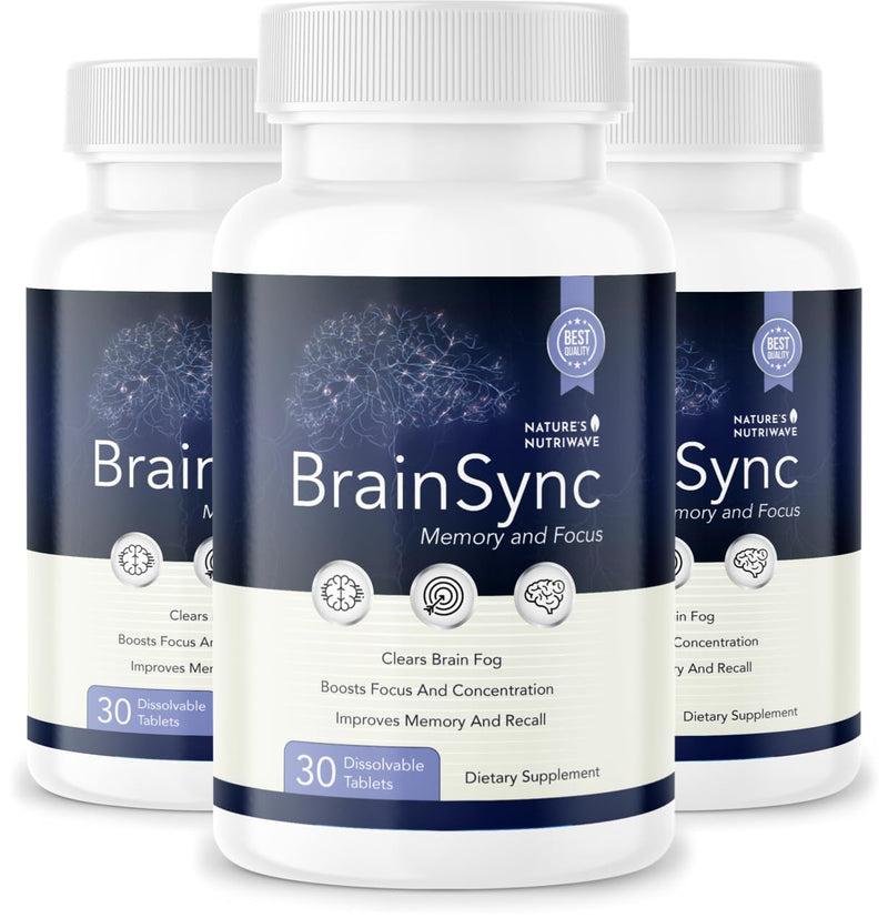 BrainSync – Probiotic Tablets, 3.6 Billion CFU – 30 Ct, 3 Month Supply | Probiotic tablets, 3.6 billion CFU | Easy-to-swallow daily tablet 30 Count (Pack of 3)