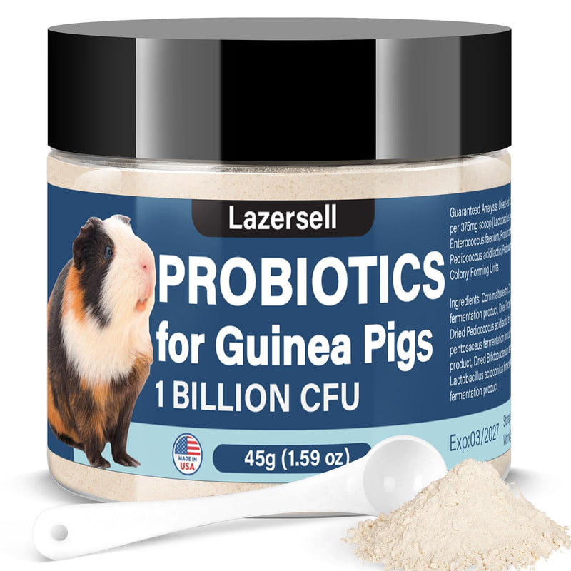 Probiotic for Guinea Pigs Digestive Health Support with Natural Prebiotics - Guinea Pigs Probiotics Safe Daily Supplement for All Guinea Pig Sizes All-Natural Dietary Digestive System Formula(1.59 OZ) - BeesActive Australia