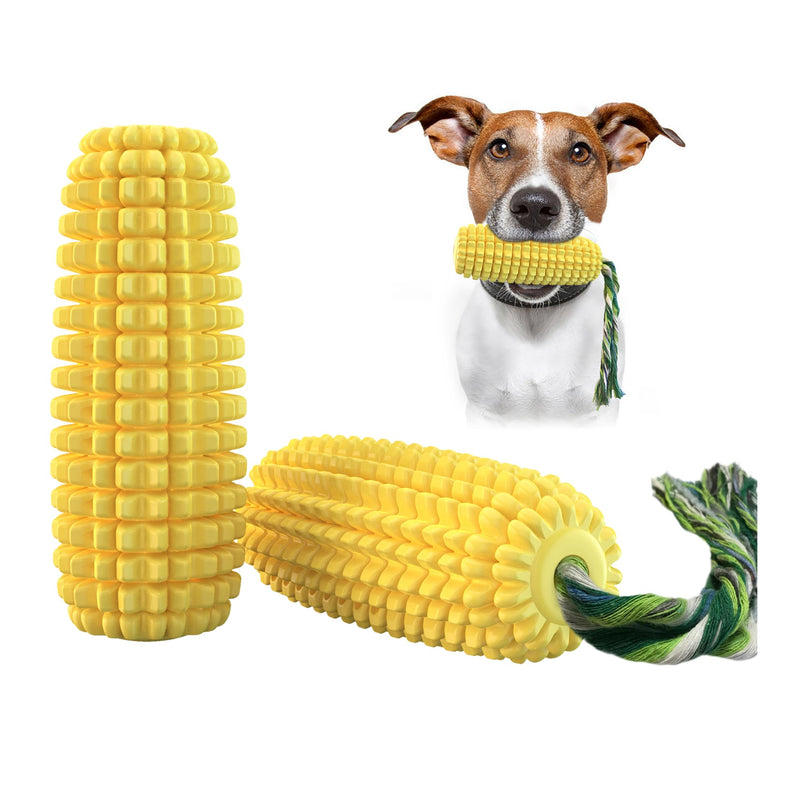 Indestructible Dog Chew Toy for Aggressive Chewers, Durable, Squeaky, Corn Stick Shape for Teeth Cleaning & Interactive Play, Puppy Toys, Suitable for Small, Medium, Large Breeds - BeesActive Australia