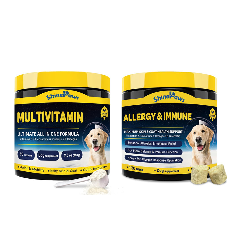 Dog Allergy Relief Chews, Dog Vitamins Multivitamin Powder - PawsPlanet Australia