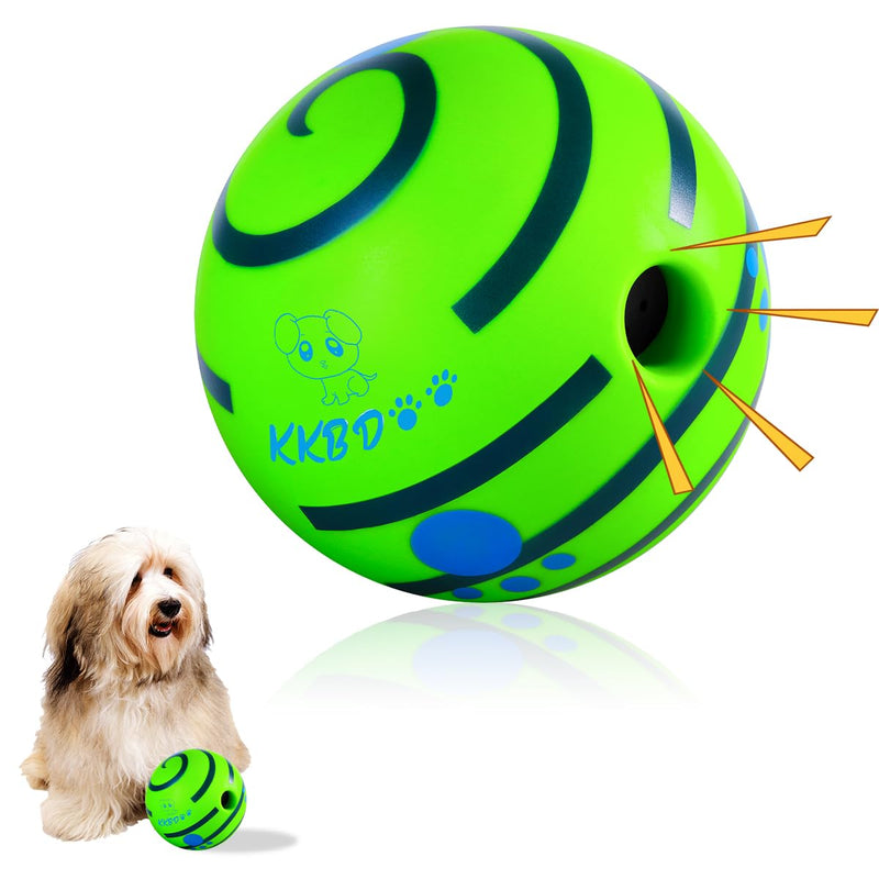 HYQ Small Dog Toys Ball, Interactive Dog Toys Ball, Squeaky Dog Toys for Small Medium Large Dogs, Puppy Ball Dog Toys to Keep Them Busy-2.75 inch 2.75 inch Striped Green Ball - BeesActive Australia