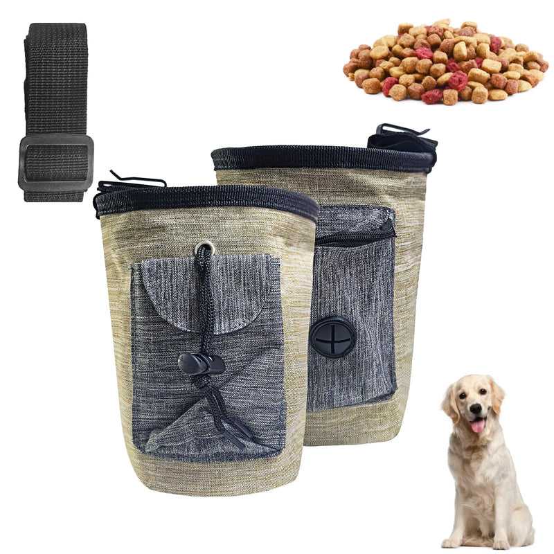Dog Treat Pouch Training Bag - Pet Training Bag with Closure for Treats, Kibbles and Toys, Dog Training Supplies for Walking Bag with Waist Belt Pet Training Walking & Rewarding Holder - BeesActive Australia