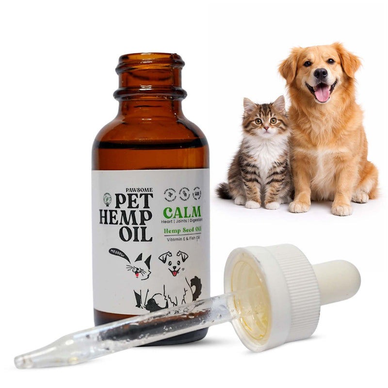 Hemp Oil for Dogs and Cats – Pet Hemp Oil with Omega 3 & 6, Fish Oil & Vitamin E – Supports Skin & Coat, Mobility & Overall Wellness – Hemp Seed Oil for Dogs & Cats – Made in USA Pack of 1