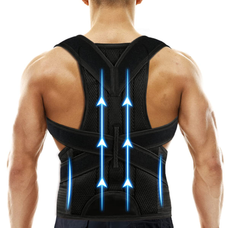 Back Brace Posture Corrector for Women and Men, Relief for Waist, Back and Shoulder Pain, Adjustable and Breathable, Improve Posture XXL(42"-48") XXL(42"-48")