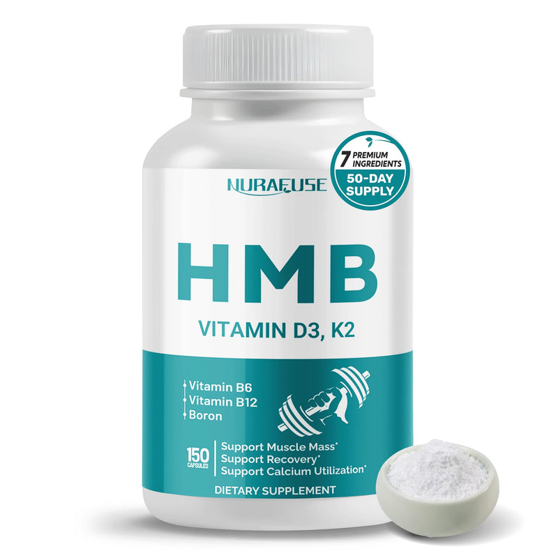 Liposomal HMB with Vitamin D3, K2 - Support Muscle Mass, Recovery 150 count (pack of 1)