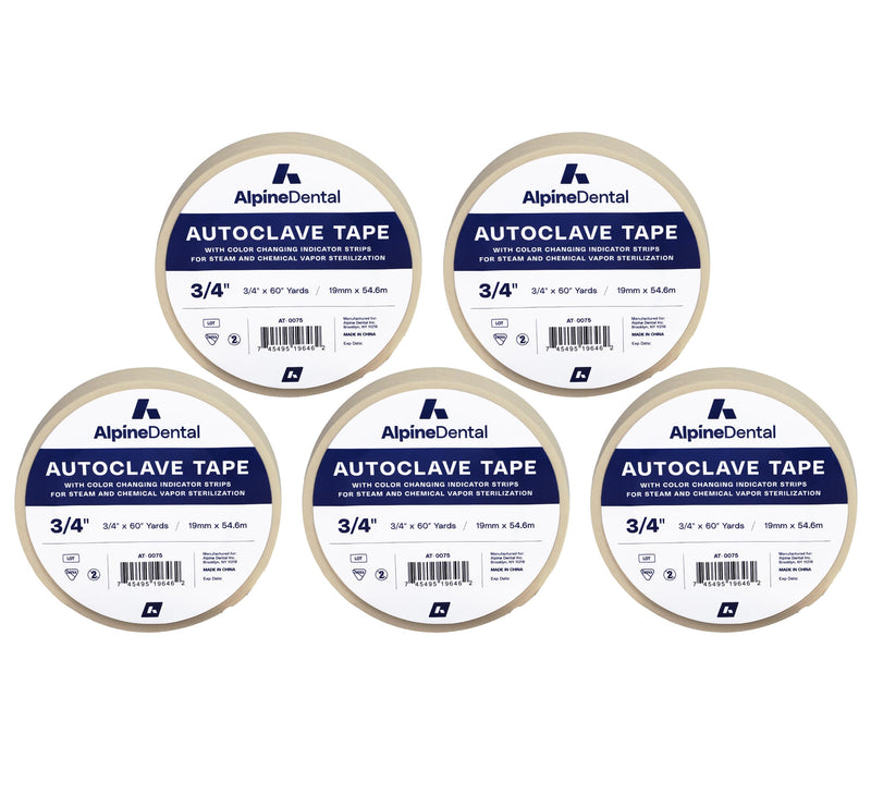 60 Yd. Roll of Autoclave Tape – Indicates Sterilization for Dental Tools, Surgical Instruments & Tattoo Accessories – Heat Tape for Chemical, Dry Heat & Autoclave Sterilizers 5 3/4" - BeesActive Australia