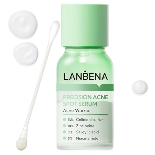 LANBENA 2% Salicylic Acid Acne Spot Treatment Drying Lotion, 0.42 Fl Oz 0.42Fl Oz-18% ZINC OXIDE Acne Dryig Lotion
