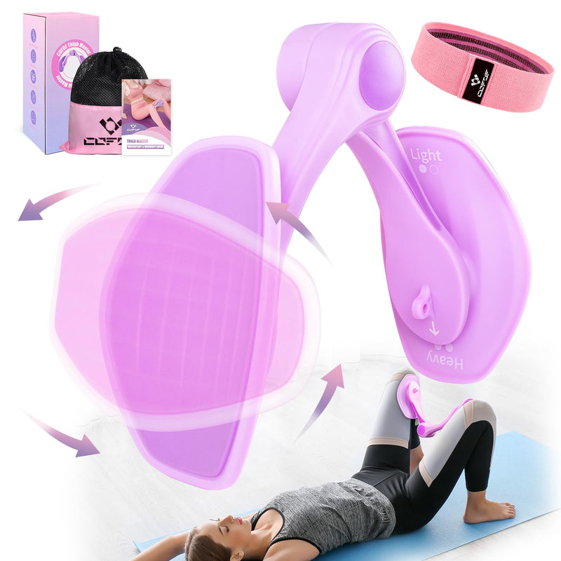 Thigh Master Thigh Exerciser for Women, Enhanced Resistance Hip and Pelvis Trainer, Inner Thigh Exercise Equipment Kegel Exercise Products for Women Home Gym Purple