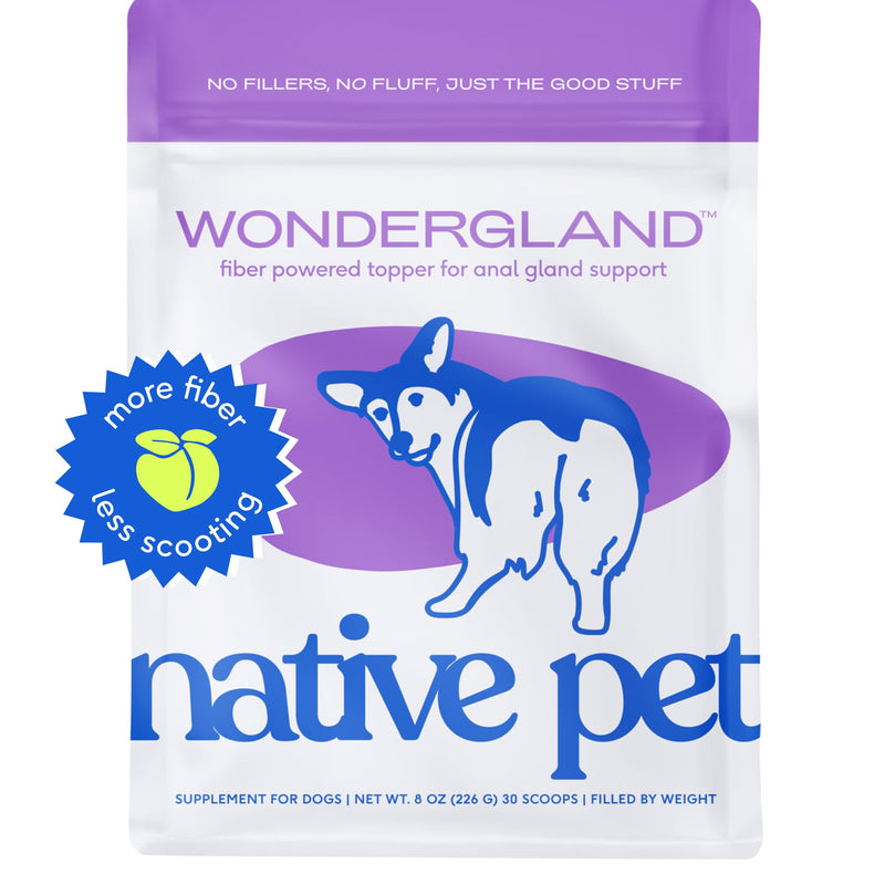 Native Pet WonderGland - Dog Anal Gland Treatment Using Fiber for Dogs - Prevent Scooting for Dogs Anal Gland Supplement Including Dog Gut Health Probiotics for Anal Gland Support - 30 Scoops - BeesActive Australia