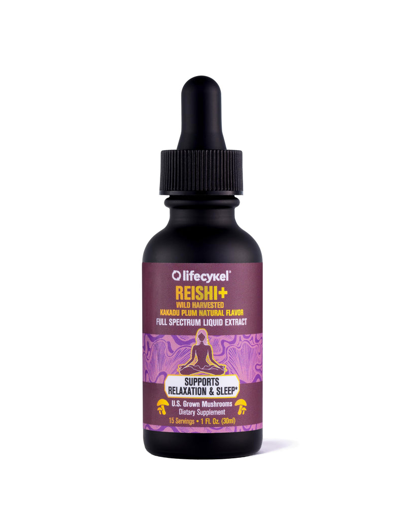 Life Cykel - Reishi Mushroom Extract with Wild Kakadu Plum - Potent Immune & Sleep Support Supplement, Vitamin-C Rich Adaptogen Mushroom Drops - 1 Fl Oz 1 Fl Oz (Pack of 1)